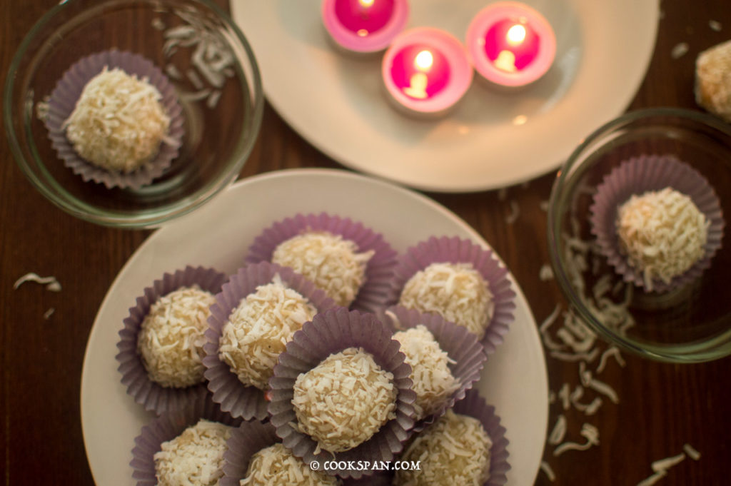Coconut Bites or Coconut Ladoo