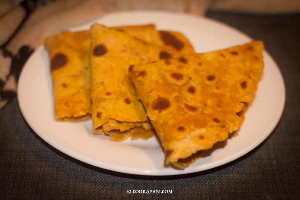 Shakarkandi Paratha or Sweet Potato Paratha - No Onion no Garlic