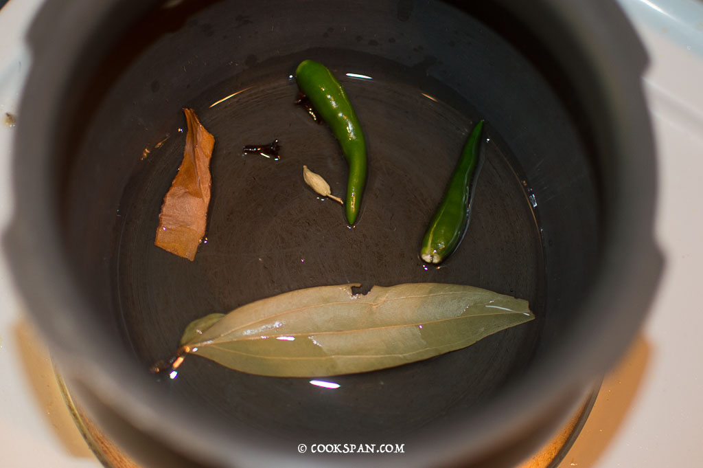 Adding the whole spices