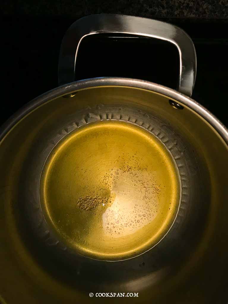 Sugar in the hot oil