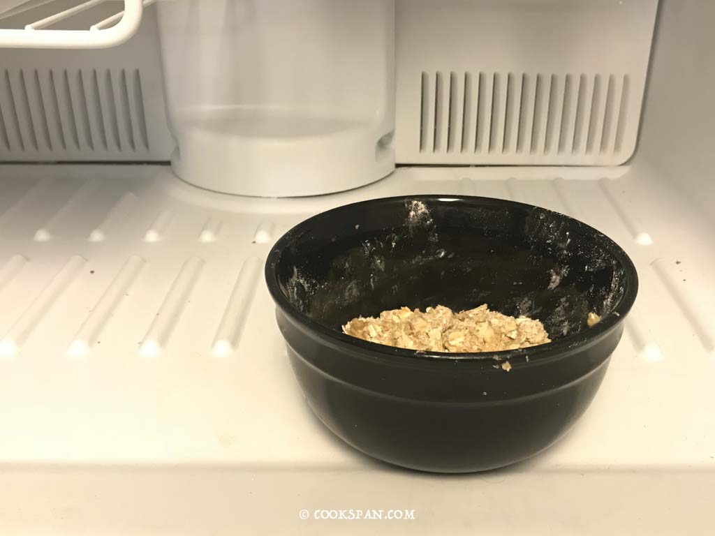 Freezing the topping