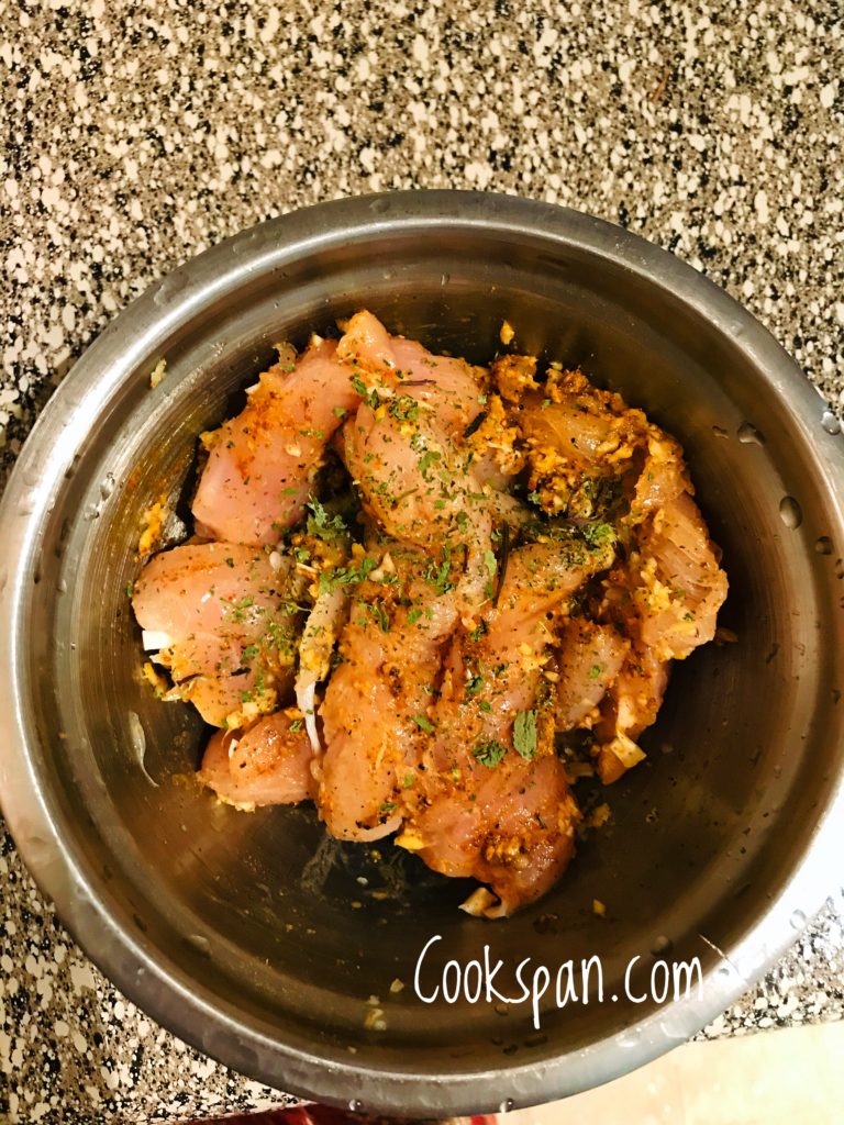 Marination of the Chicken