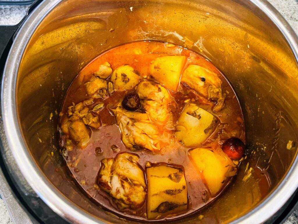 Completed Instant Pot Chicken Curry