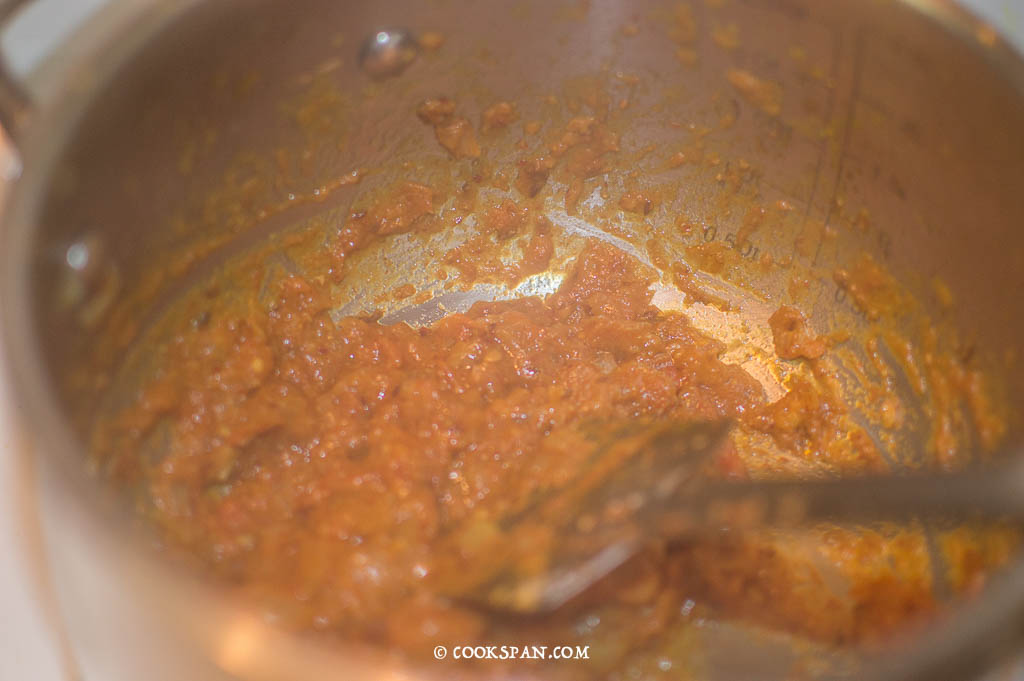 The cooked Masala