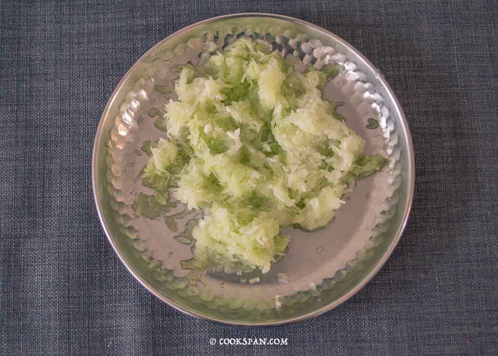 Grated Lauki or Bottle Gourd