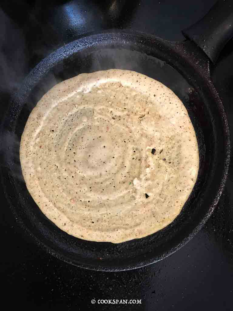Adai spread on the griddle