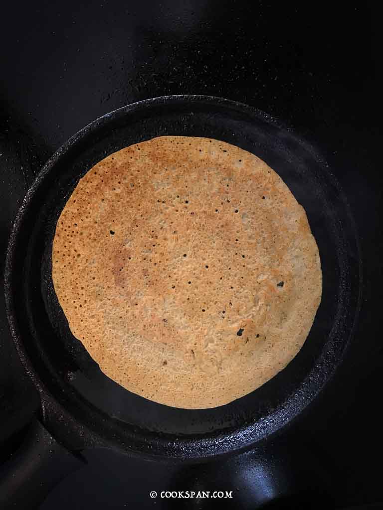 One sided cooked Adai
