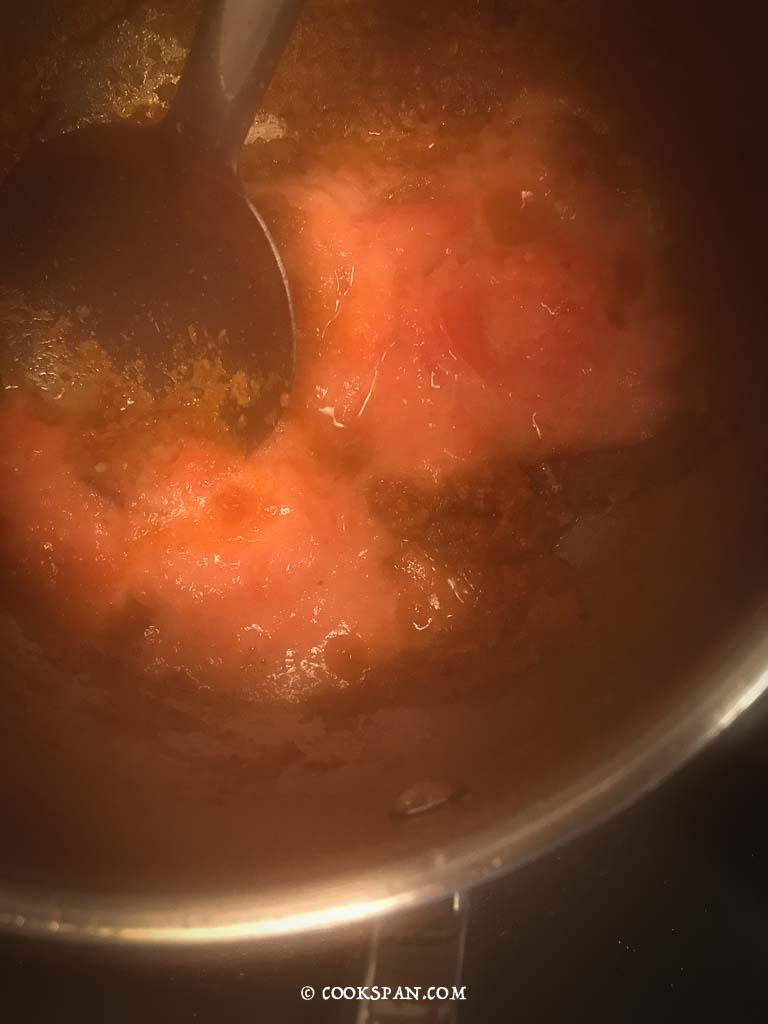 Adding Tomato Puree